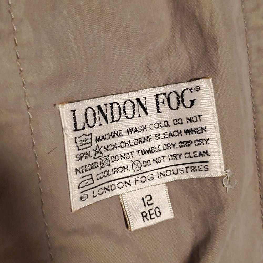 Vintage London Fog Taupe 3/4 Lined Trench Coat - Picture 7 of 12